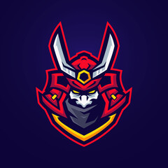 Oni Samurai Mascot Logo