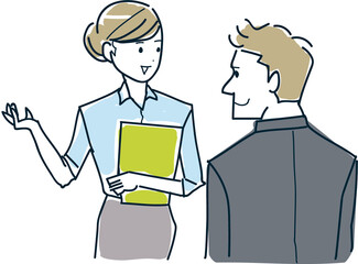 ビジネス,マナー,案内,イラスト