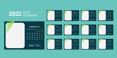 Desk Calendar Template 2021 Design