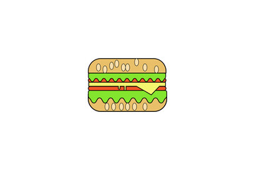 burger icon  vector design illustration