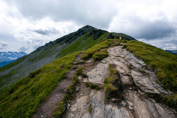 landscape in the mountains, mountain road in the mountains, landscape with mountains and sky, path to the mountains