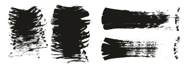 Flat Paint Brush Thick Short Mix Background High Detail Abstract Vector Background Mix Set 