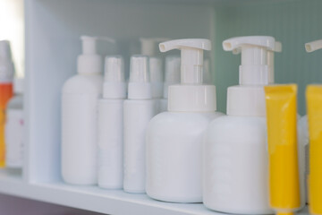 cosmetic package in beauty shop