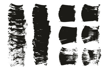 Flat Paint Brush Thick Short Mix Background High Detail Abstract Vector Background Mix Set 