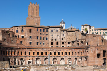 Fototapeta premium Trajan Forum and Market in Rome, Italy