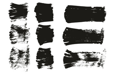 Flat Paint Brush Thick Short Mix Background High Detail Abstract Vector Background Mix Set 