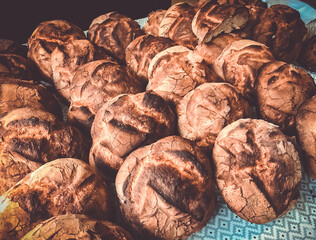 Loaves of traditional country bread