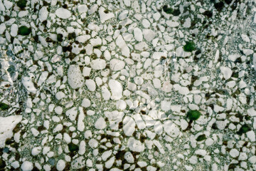 Natural mosaic made of aggregated stones