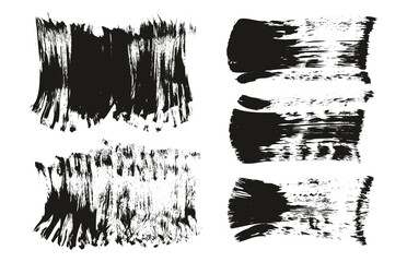 Flat Paint Brush Thick Short Mix Background High Detail Abstract Vector Background Mix Set 