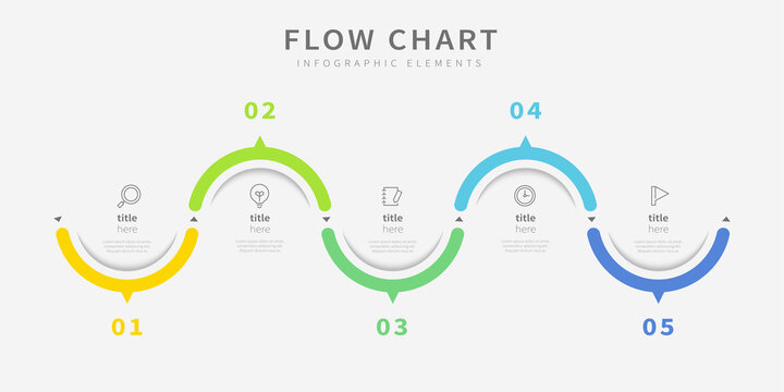 Simple flow chart infographics