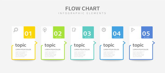 Abstract flow chart infographics