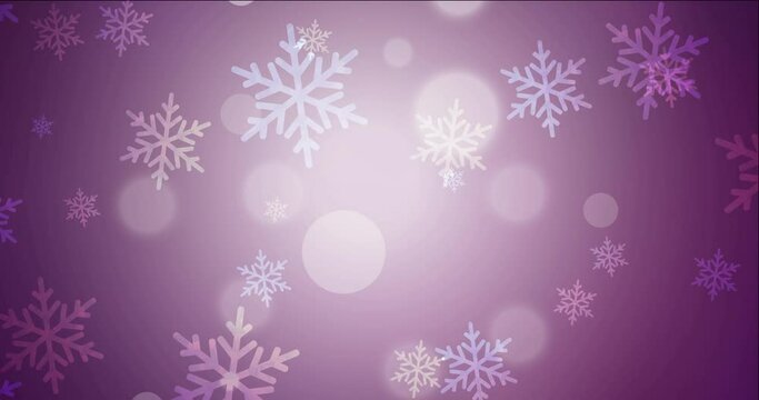 4K looping dark purple video sample in carnival style. Colorful fashion clip with gradient stars, snowflakes. Slideshow for mobile apps. 4096 x 2160, 30 fps.