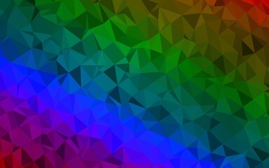 Obraz premium Dark Multicolor, Rainbow vector polygonal background.