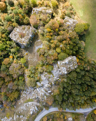 Autum drone photography of mountain Fumaiolo