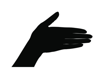 Woman's hand, palm. Vector stock illustration eps10. 