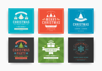 Christmas party web banners for social media mobile apps.