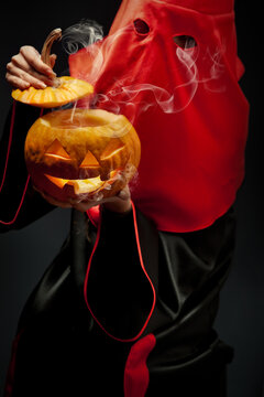 Executioner with halloween  pumpkin