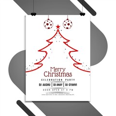 Merry Christmas party invitation brochure design