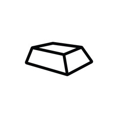 Gold bar icon vector