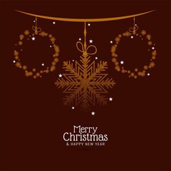 Stylish Merry Christmas decorative background