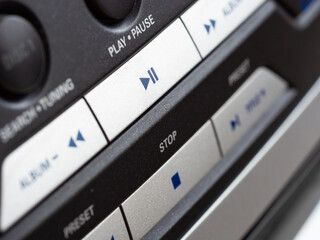 Music control buttons of player, detail