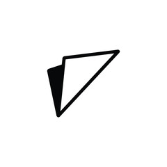 Folded paper icon vector
