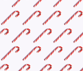 Candy cane pattern. Candy cane on a white background.