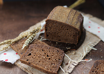 bread on a wooden table