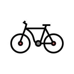 bicycle transport color icon vector. bicycle transport sign. isolated symbol illustration © vectorwin