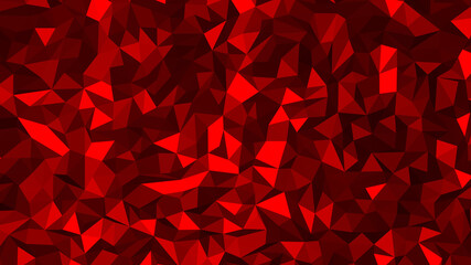 Red abstract background. Geometric vector illustration. Colorful 3D wallpaper.