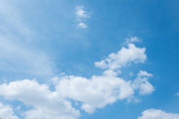Obraz premium Blue sky with white clouds.