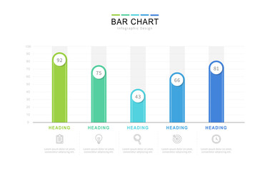 Bar chart infographic design