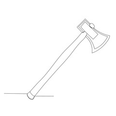 vector, isolated, continuous line drawing ax