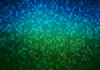 Dark Blue, Green vector background with rectangles.