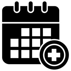 Obraz premium Calendar with medical plus sign, medical schedule 