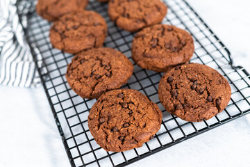 Double chocolate chip cookies