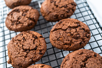 Double chocolate chip cookies