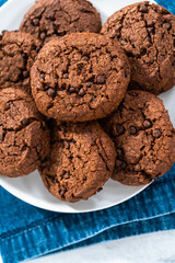 Double chocolate chip cookies
