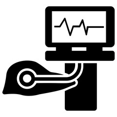 
A medical equipment to monitor heartbeat, ecg machine
