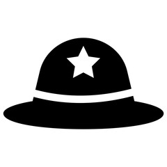 
An Army cap with star used by army officers 
