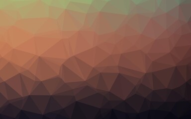 Obraz premium Dark Green, Red vector polygonal pattern.