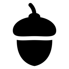 
A dried fruit naming acorn, healthy diet 
