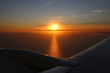 Sunrise, the view from the aiplane