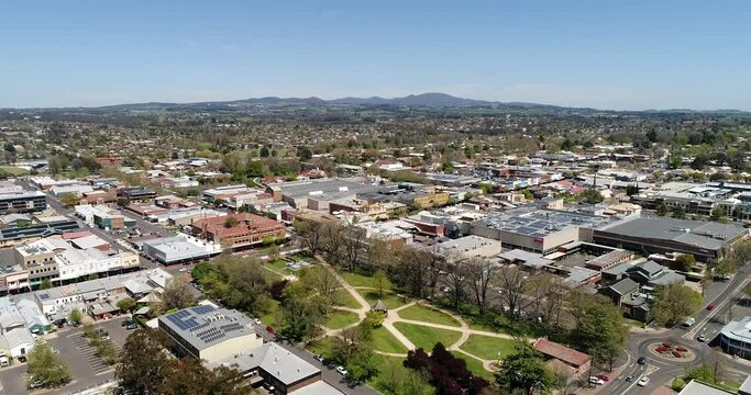 Orange city downtown around Byng streen and historic architecture as 4k.
