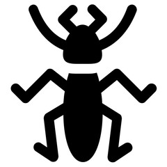 
Icon of a insect having antena and long legs depicting clover stem
