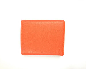 orange leather wallet 