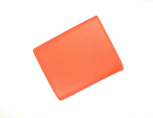 orange leather wallet 