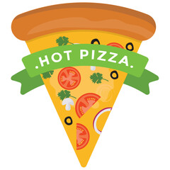 
Colorful pizza logo design
