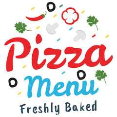 
Colorful pizza logo design
