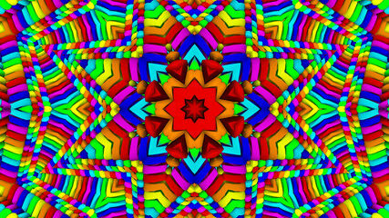 Fototapeta na wymiar abstract background. multicolored kaleidoscope patterns. 3d render illustration